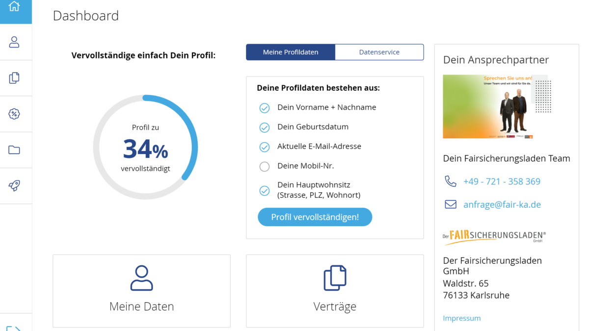 Mandant werden beim Fairsicherungsladen